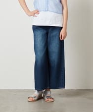 KJLFW40039 a.v.v KIDS(アー・ヴェ・ヴェ) [140-150]ライトデニムワイドパンツ ブルー