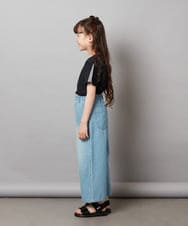 KJLFW40039 a.v.v KIDS(アー・ヴェ・ヴェ) [140-150]ライトデニムワイドパンツ ブルー