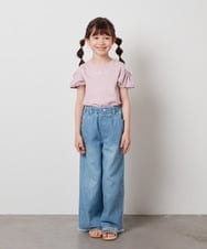 KJLFW40039 a.v.v KIDS(アー・ヴェ・ヴェ) [140-150]ライトデニムワイドパンツ ブルー