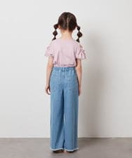 KJLFW40039 a.v.v KIDS(アー・ヴェ・ヴェ) [140-150]ライトデニムワイドパンツ ブルー