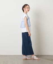 KJLFW40039 a.v.v KIDS(アー・ヴェ・ヴェ) [140-150]ライトデニムワイドパンツ ブルー