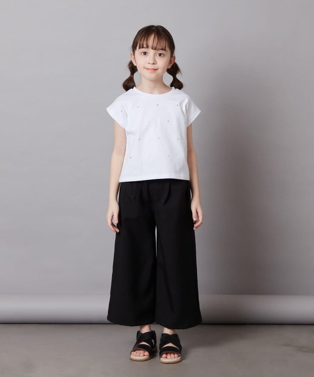 KJLFW41039 a.v.v KIDS(アー・ヴェ・ヴェ) 【接触冷感/速乾】[140-150]ワイドパンツ ライトグレー