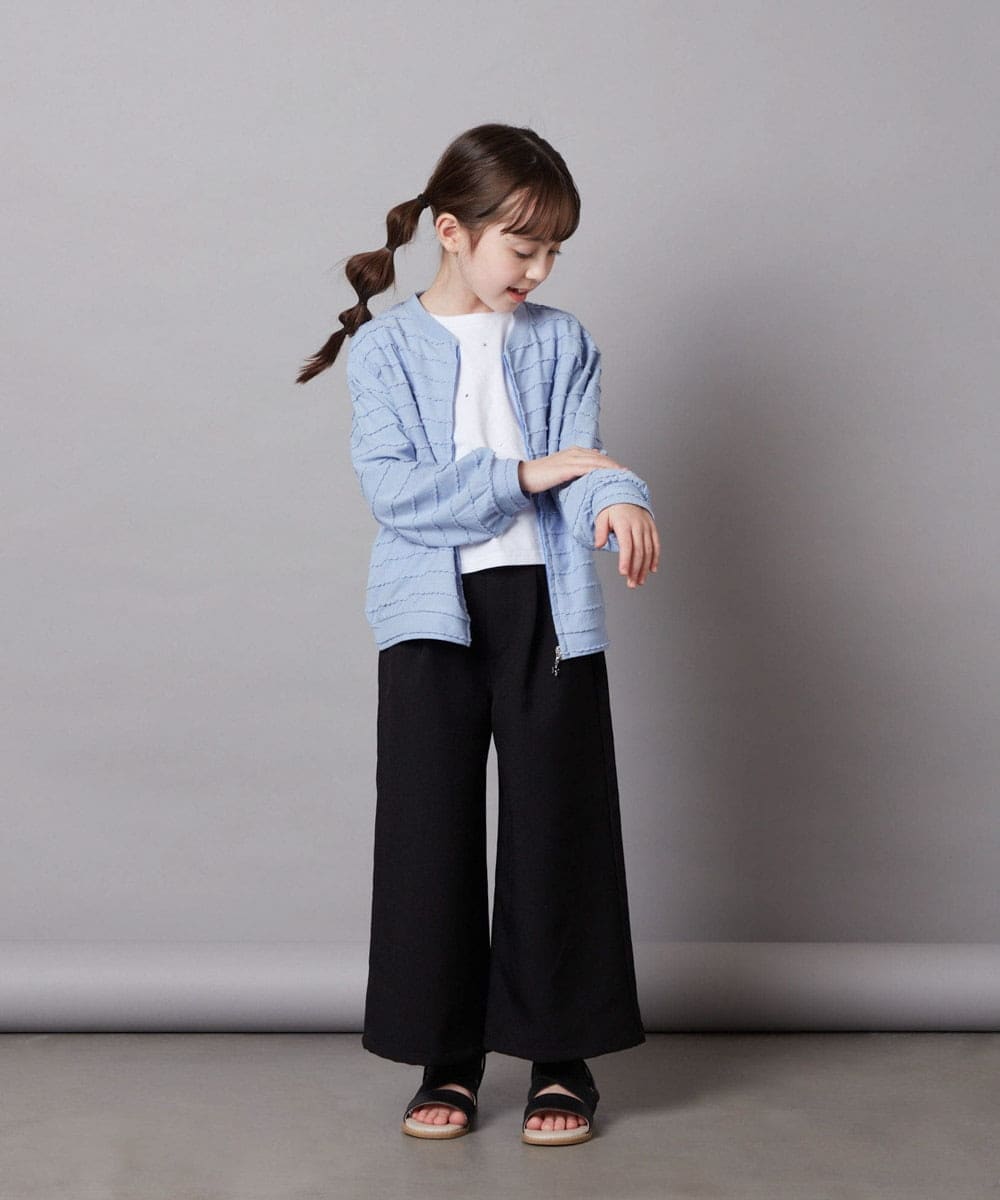 KJLFW41039 a.v.v KIDS(アー・ヴェ・ヴェ) 【接触冷感/速乾】[140-150]ワイドパンツ ライトグレー