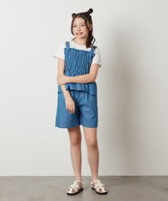 KJLFW48034 a.v.v KIDS(アー・ヴェ・ヴェ) [140-150]【セットアップ対応】タックショートパンツ ブルー