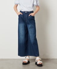 KJLFX40044 a.v.v KIDS(アー・ヴェ・ヴェ) [160]ライトデニムワイドパンツ ライトブルー(裾フリンジ)