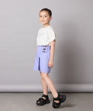 KJLGA01034 a.v.v KIDS(アー・ヴェ・ヴェ) [110-130]サイドベルトキュロット ラベンダー