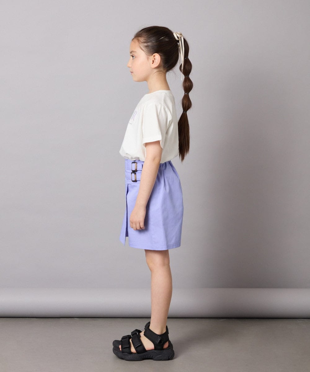 KJLGA01034 a.v.v KIDS(アー・ヴェ・ヴェ) [110-130]サイドベルトキュロット ラベンダー