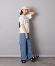 KJLGA05049 a.v.v KIDS(アー・ヴェ・ヴェ) [130-160]サイドスリットデニム ブルー
