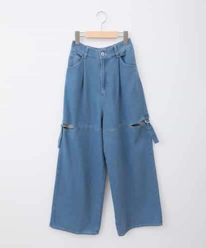 KJLGA05049 a.v.v KIDS [130-160]サイドスリットデニム