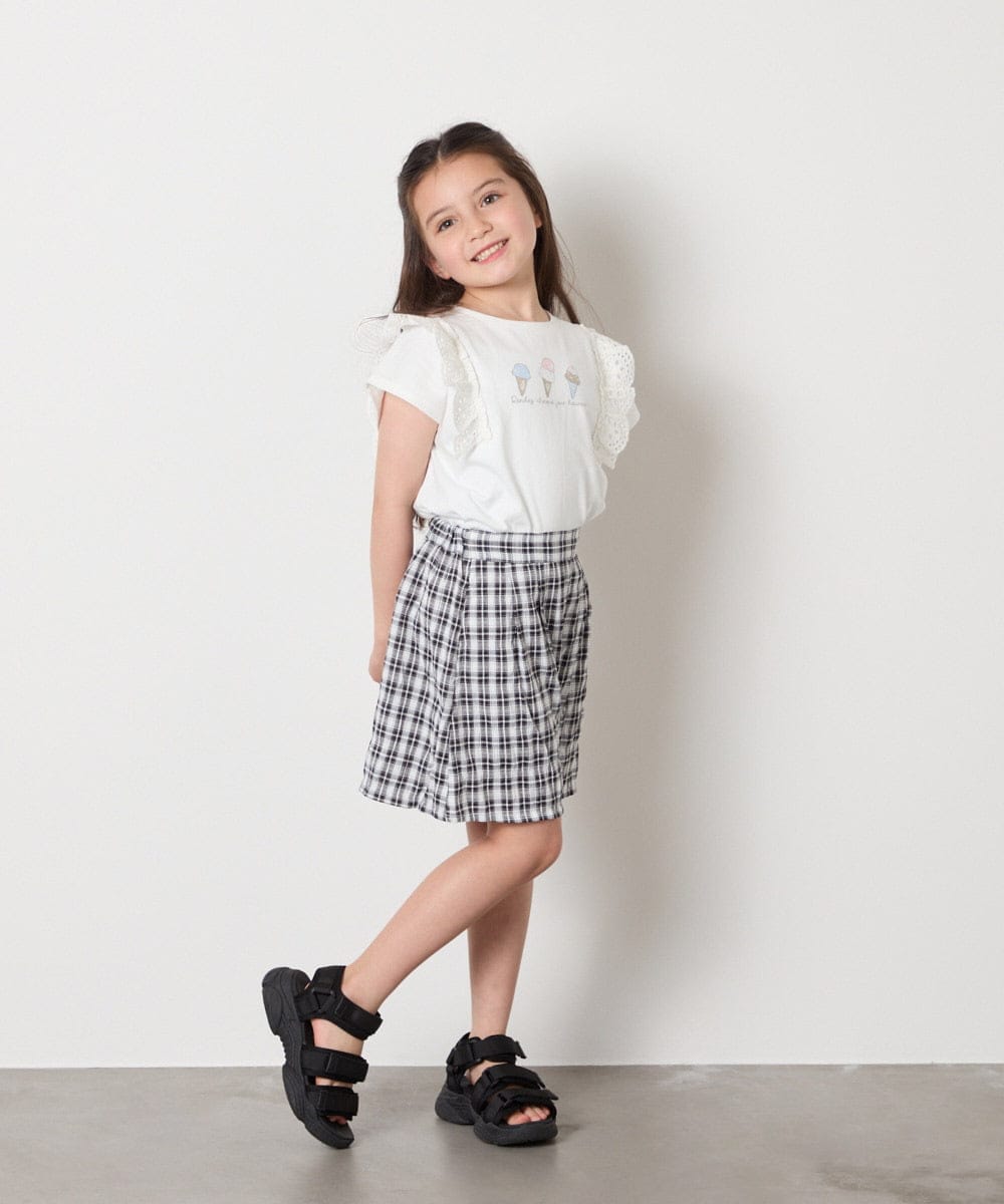 KJLGA17039 a.v.v KIDS(アー・ヴェ・ヴェ) [100-160]２タックショートパンツ ブラック