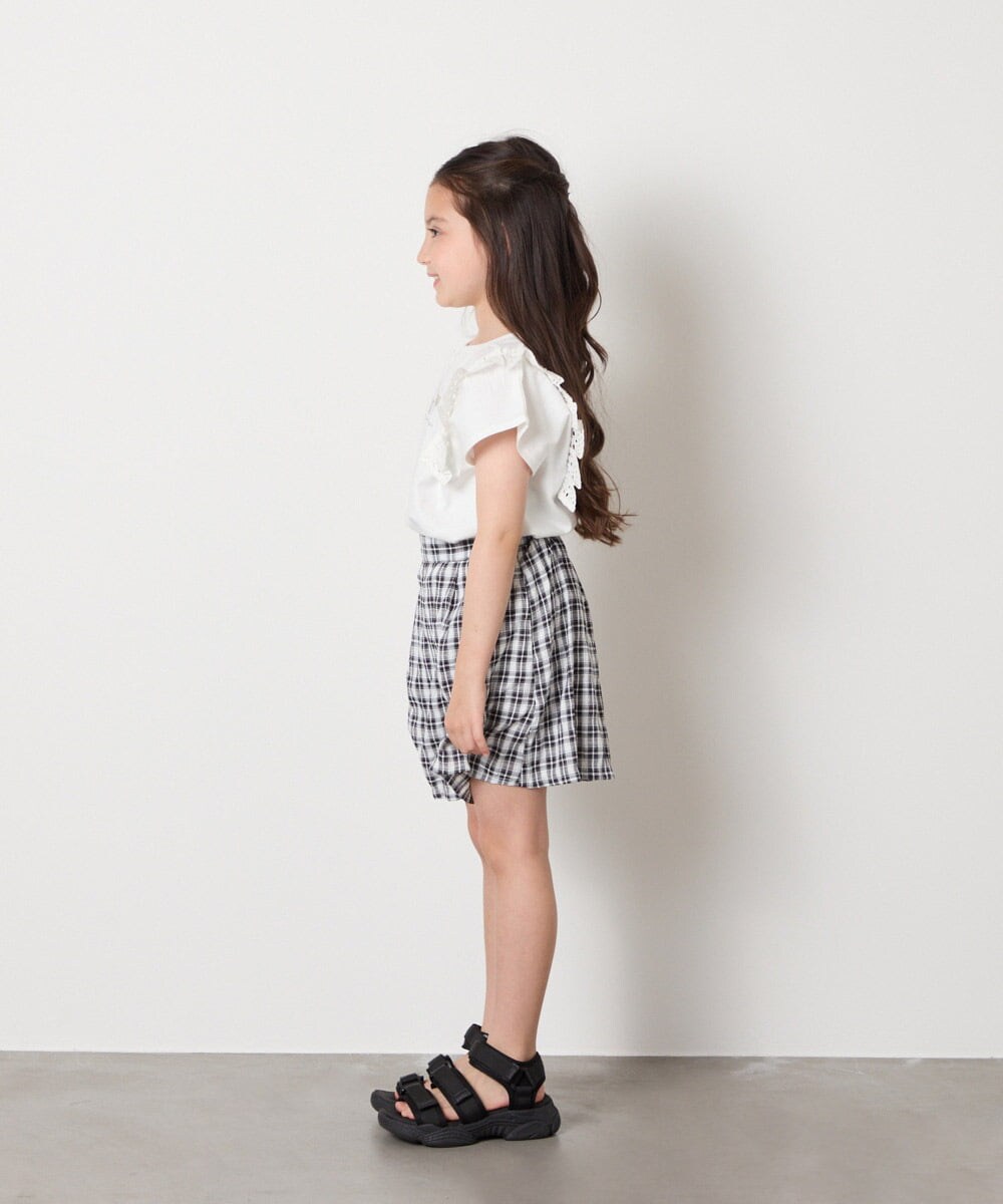 KJLGA17039 a.v.v KIDS(アー・ヴェ・ヴェ) [100-160]２タックショートパンツ ブラック