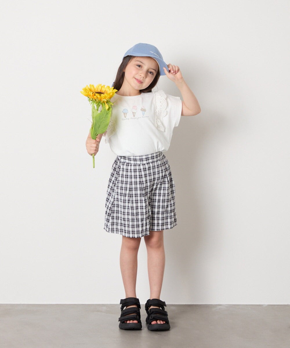 KJLGA17039 a.v.v KIDS(アー・ヴェ・ヴェ) [100-160]２タックショートパンツ ブラック