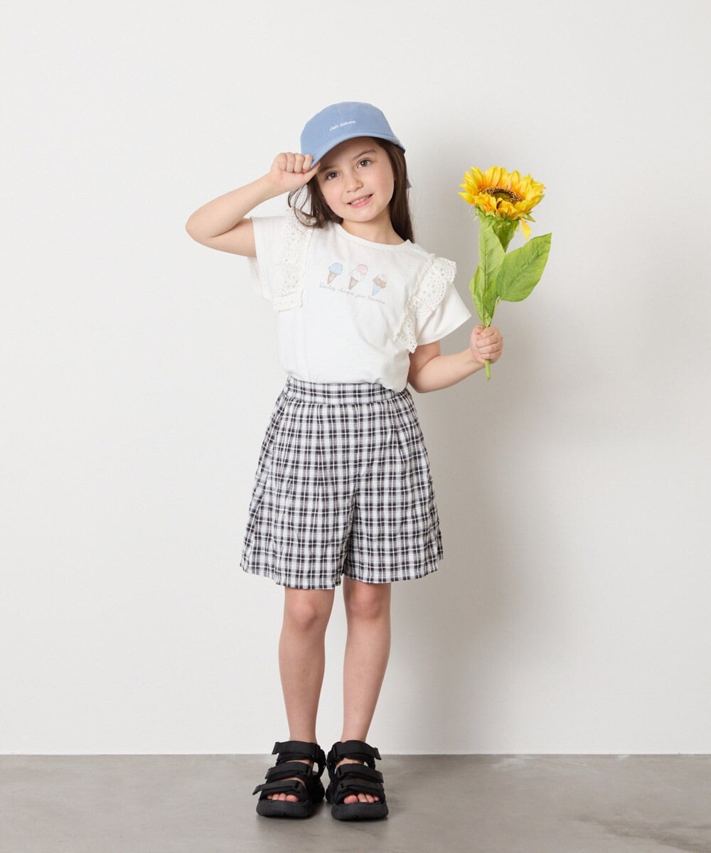 KJLGA17039 a.v.v KIDS(アー・ヴェ・ヴェ) [100-160]２タックショートパンツ ブラック