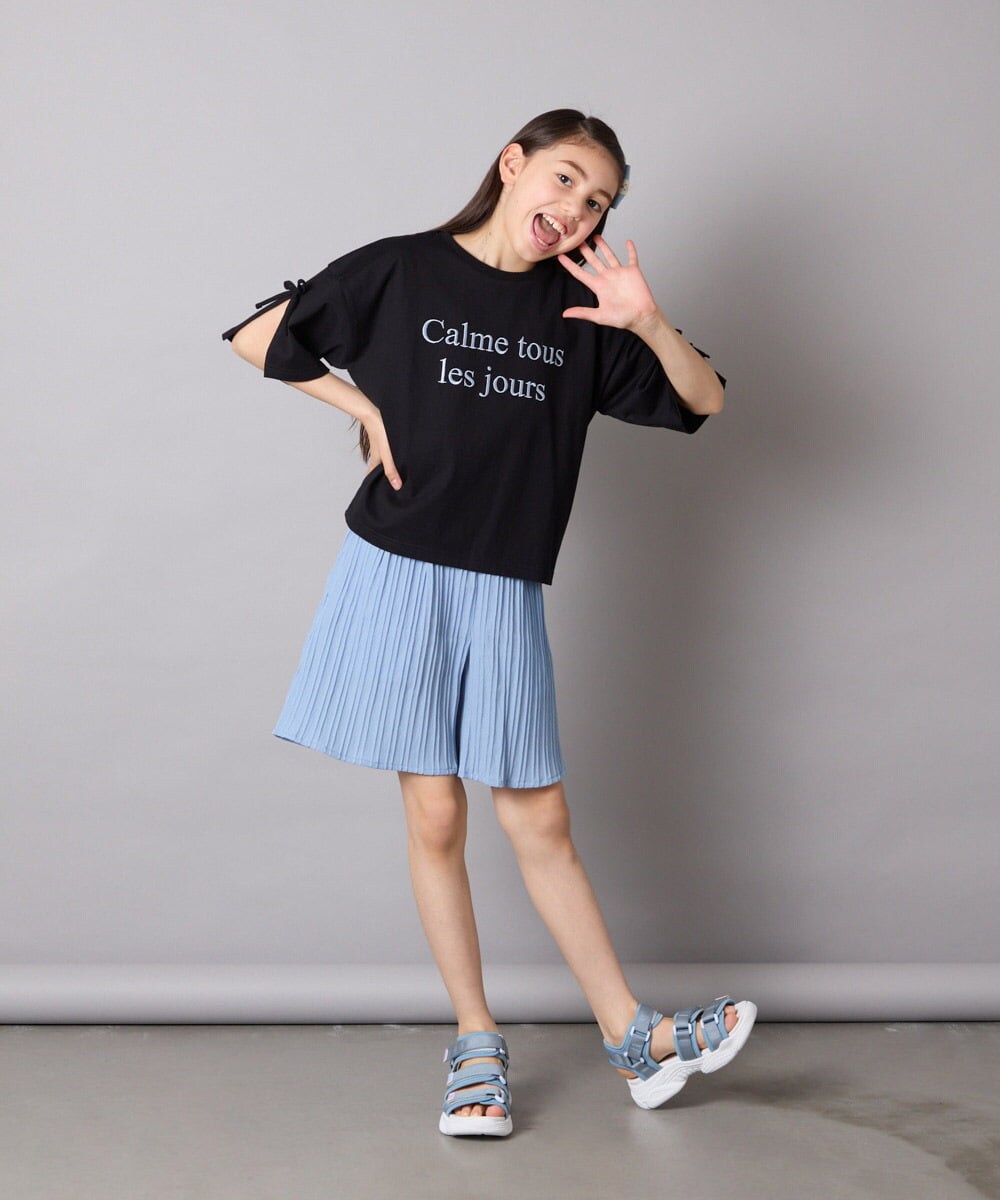 KJLGA17039 a.v.v KIDS(アー・ヴェ・ヴェ) [100-160]２タックショートパンツ ブラック