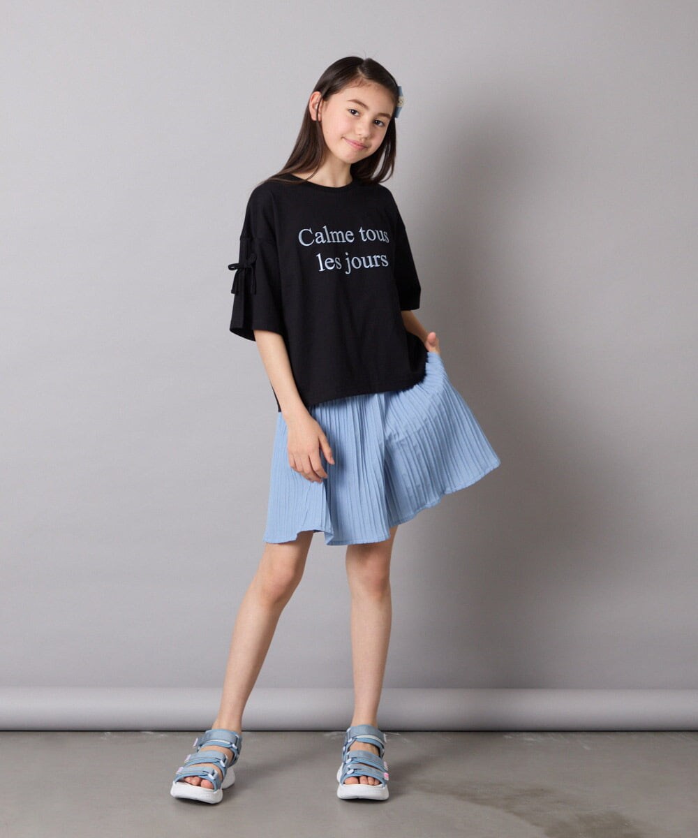 KJLGA17039 a.v.v KIDS(アー・ヴェ・ヴェ) [100-160]２タックショートパンツ ブラック