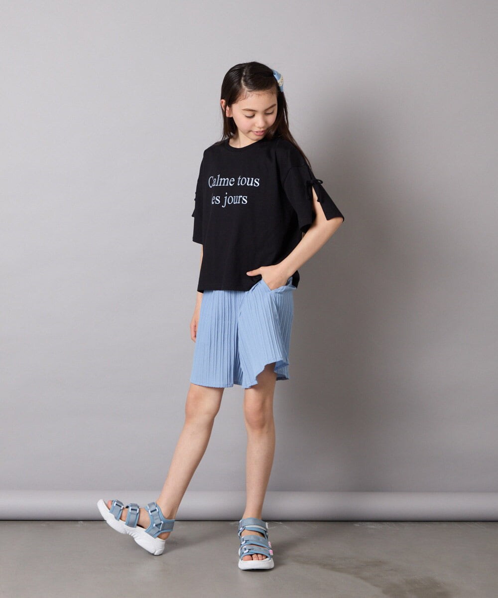 KJLGA17039 a.v.v KIDS(アー・ヴェ・ヴェ) [100-160]２タックショートパンツ ブラック