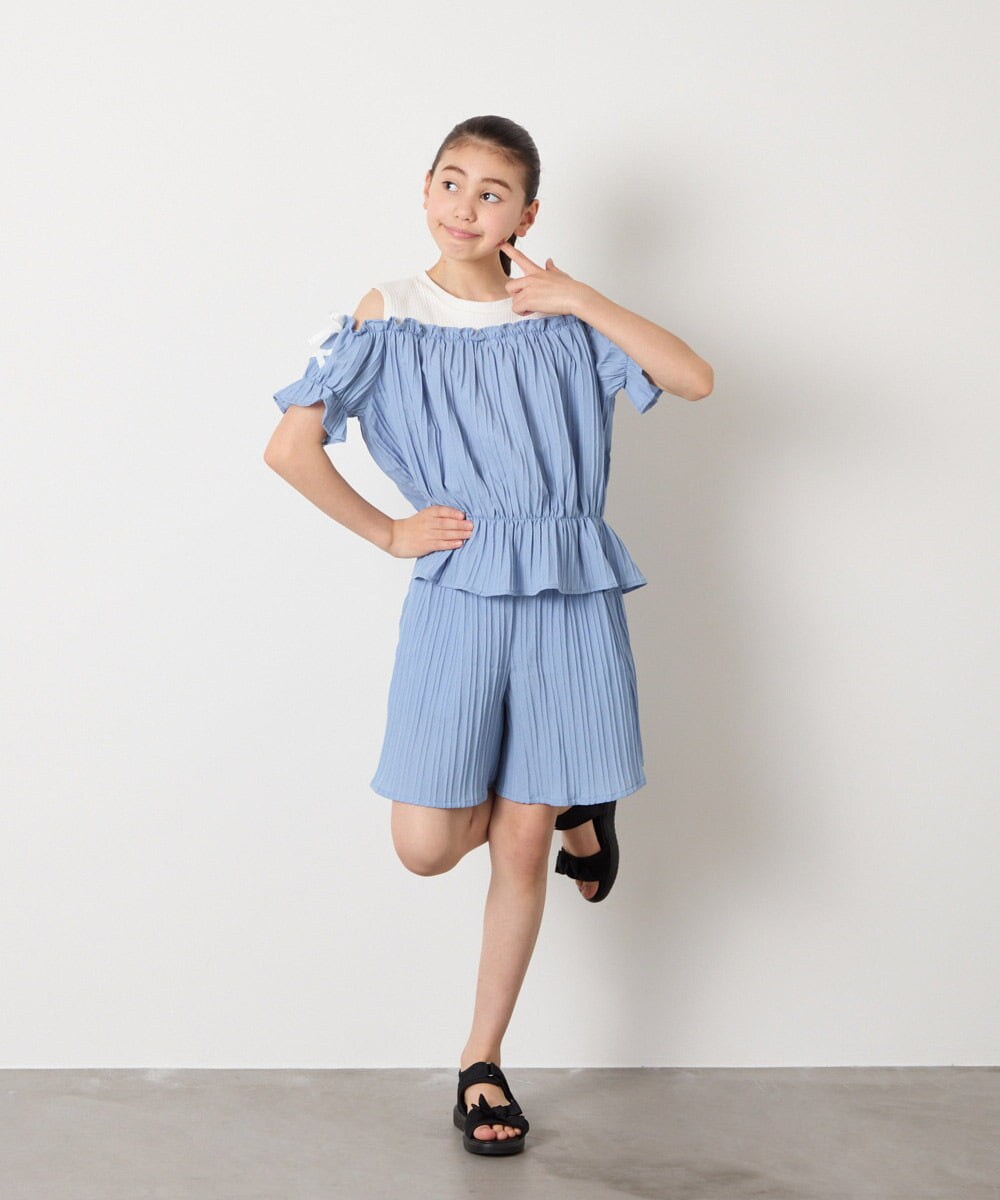 KJLGA17039 a.v.v KIDS(アー・ヴェ・ヴェ) [100-160]２タックショートパンツ ブラック