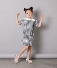 KJLGA17039 a.v.v KIDS(アー・ヴェ・ヴェ) [100-160]２タックショートパンツ ブラック