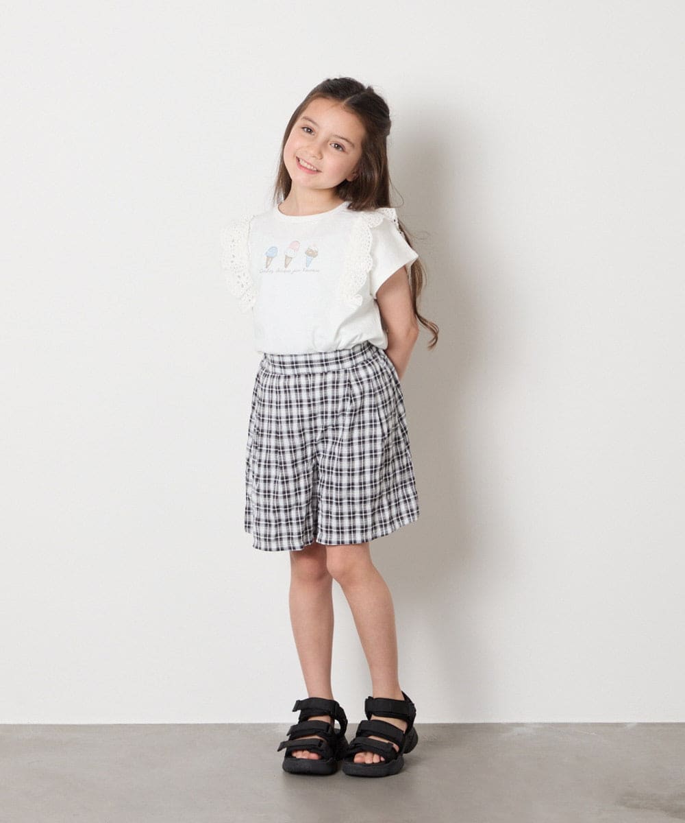 KJLGA17039 a.v.v KIDS(アー・ヴェ・ヴェ) [100-160]２タックショートパンツ ブラック