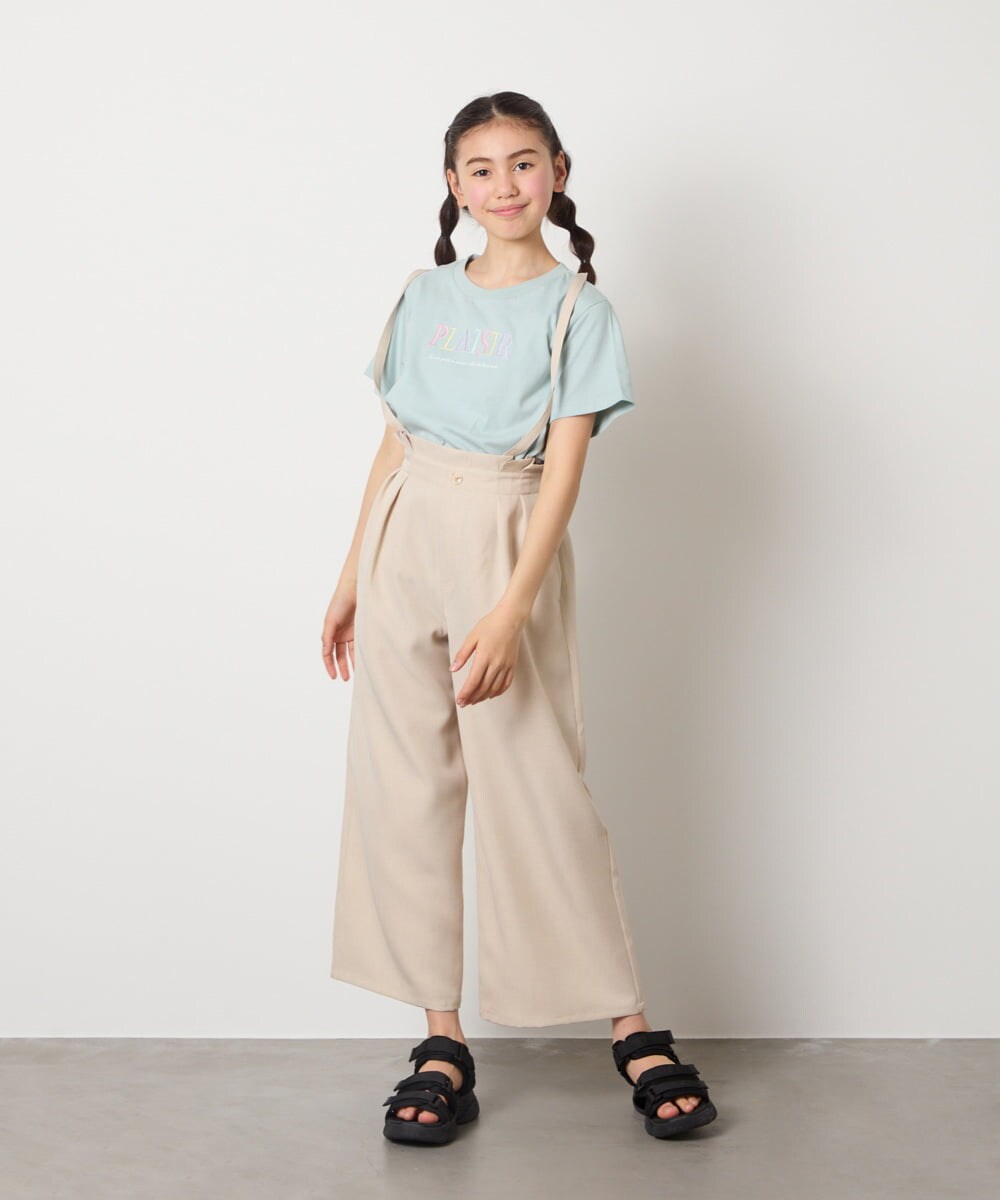 KJLGA21039 a.v.v KIDS(アー・ヴェ・ヴェ) [120-130]サス付きワイドパンツ ブラック