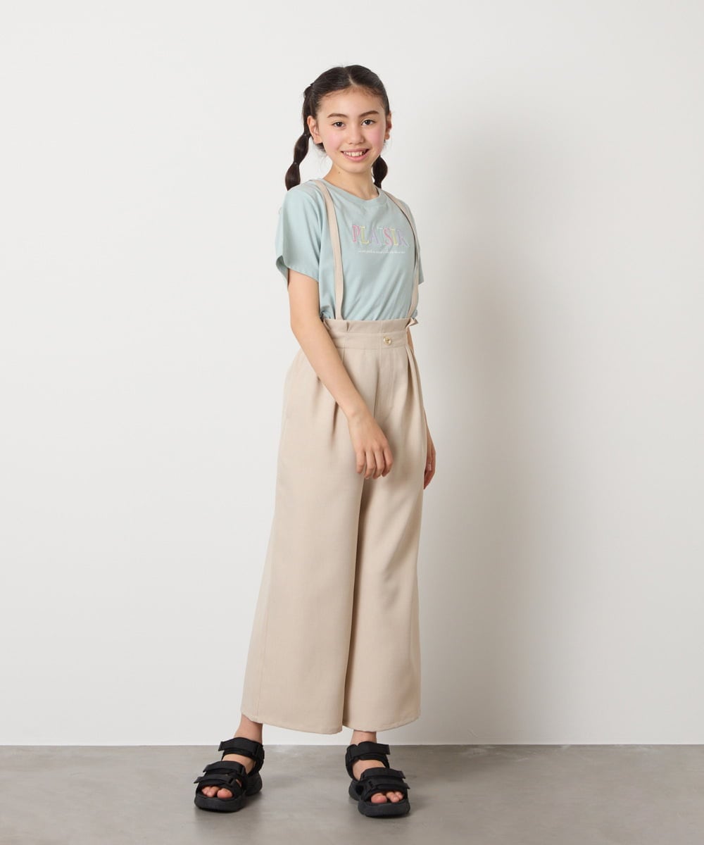 KJLGA21039 a.v.v KIDS(アー・ヴェ・ヴェ) [120-130]サス付きワイドパンツ ブラック