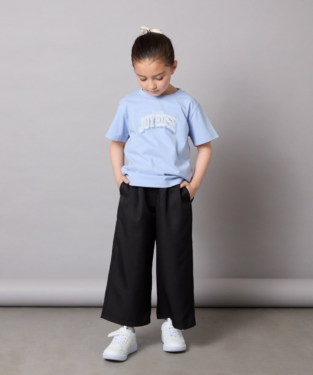 KJLGA21039 a.v.v KIDS(アー・ヴェ・ヴェ) [120-130]サス付きワイドパンツ ブラック