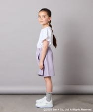 KJLGA80034 a.v.v KIDS(アー・ヴェ・ヴェ) [100-140]すみっコぐらしネーム風ワッペン付きキュロット ラベンダー