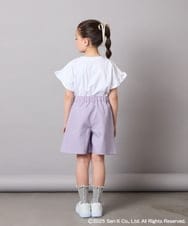 KJLGA80034 a.v.v KIDS(アー・ヴェ・ヴェ) [100-140]すみっコぐらしネーム風ワッペン付きキュロット ラベンダー