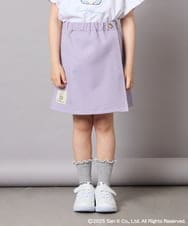 KJLGA80034 a.v.v KIDS(アー・ヴェ・ヴェ) [100-140]すみっコぐらしネーム風ワッペン付きキュロット ラベンダー