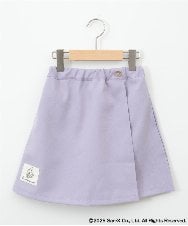 KJLGA80034 a.v.v KIDS(アー・ヴェ・ヴェ) [100-140]すみっコぐらしネーム風ワッペン付きキュロット ラベンダー