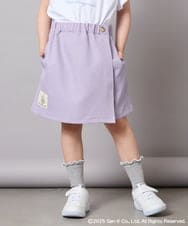KJLGA80034 a.v.v KIDS(アー・ヴェ・ヴェ) [100-140]すみっコぐらしネーム風ワッペン付きキュロット ラベンダー