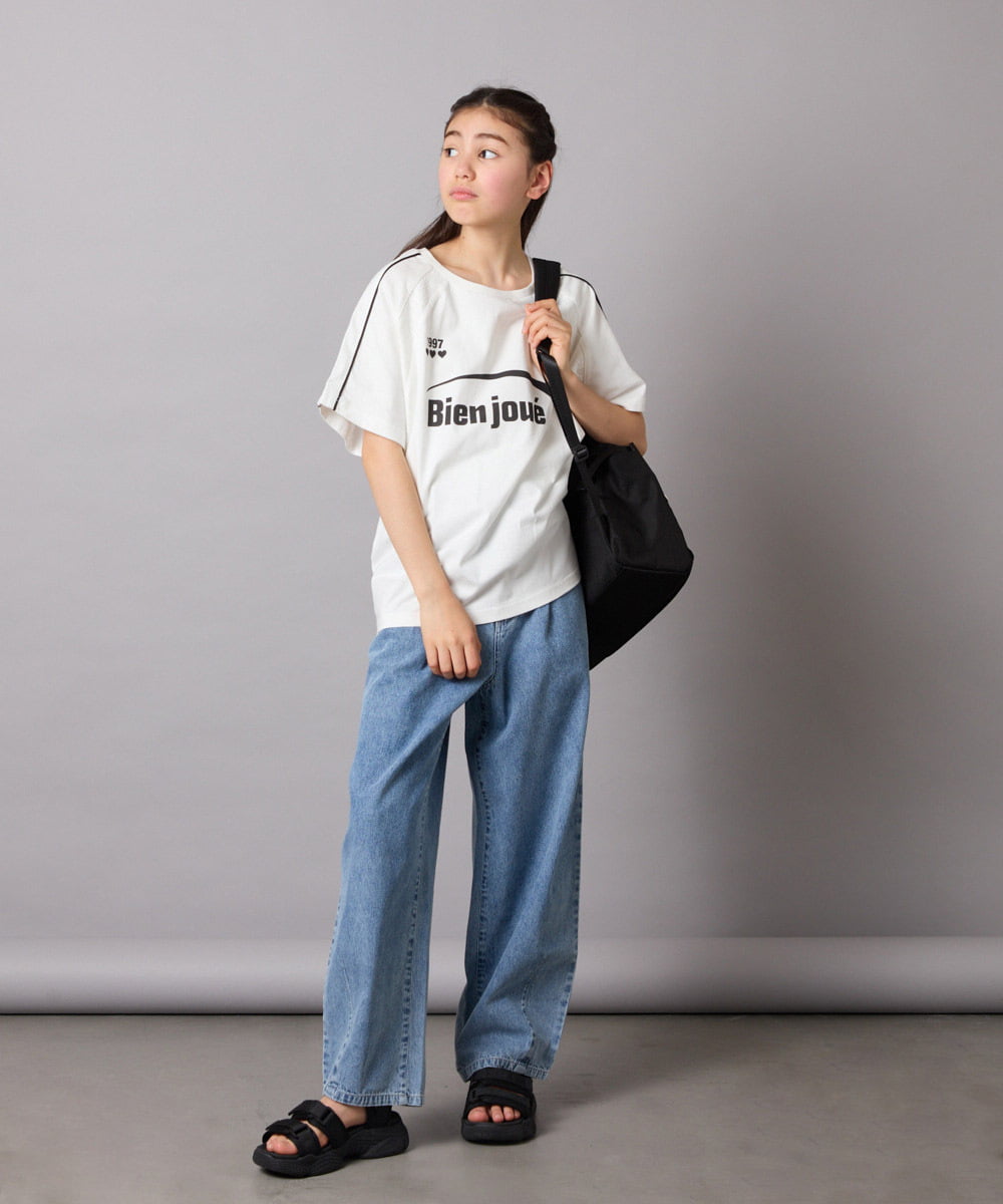 KJLGB02049 a.v.v KIDS(アー・ヴェ・ヴェ) [140-150]バレルデニム ライトブルー