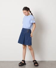 KJLGC01044 a.v.v KIDS(アー・ヴェ・ヴェ) [160]サイドベルトキュロット ブラック
