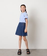 KJLGC01044 a.v.v KIDS(アー・ヴェ・ヴェ) [160]サイドベルトキュロット ブラック