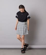 KJLGC01044 a.v.v KIDS(アー・ヴェ・ヴェ) [160]サイドベルトキュロット ブラック