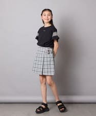 KJLGC01044 a.v.v KIDS(アー・ヴェ・ヴェ) [160]サイドベルトキュロット ブラック