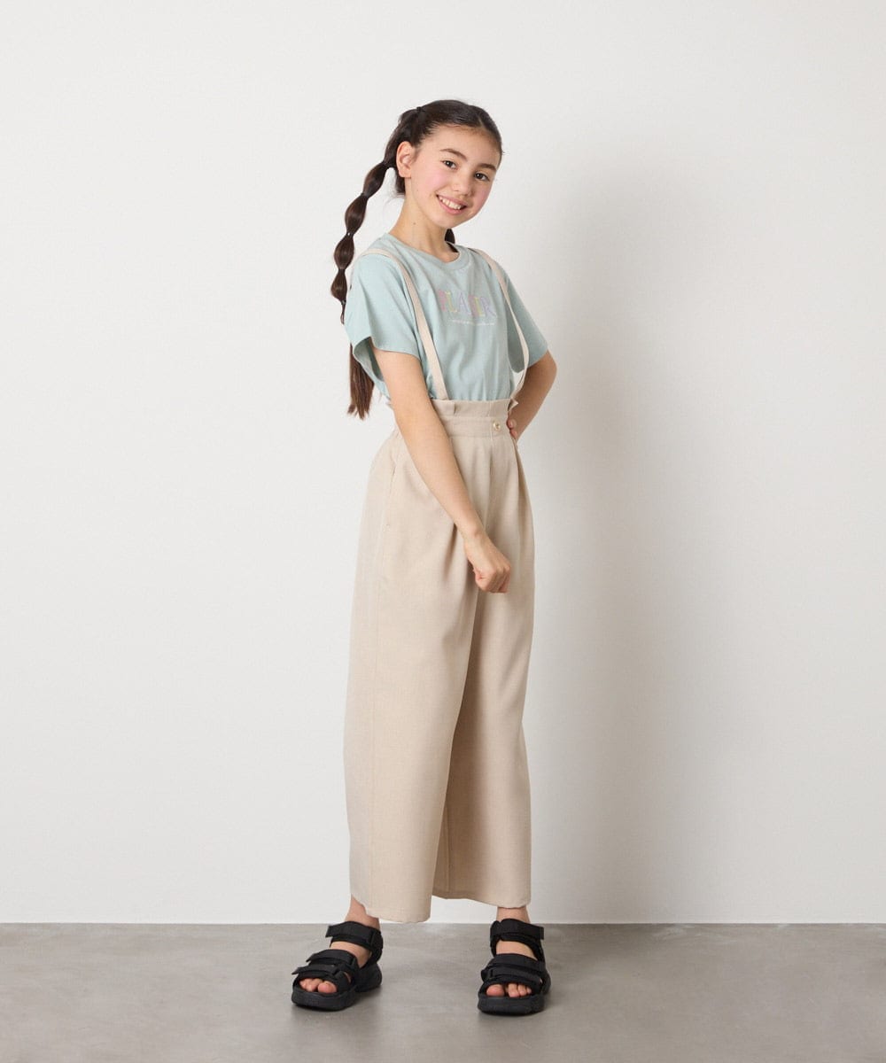 KJLGC21049 a.v.v KIDS(アー・ヴェ・ヴェ) [160]サス付きワイドパンツ ベージュ