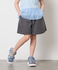 KJLGC22039 a.v.v KIDS(アー・ヴェ・ヴェ) [160]デニムタックキュロット ライトブルー