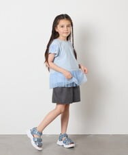 KJLGC22039 a.v.v KIDS(アー・ヴェ・ヴェ) [160]デニムタックキュロット ライトブルー
