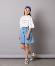 KJLGC22039 a.v.v KIDS(アー・ヴェ・ヴェ) [160]デニムタックキュロット ライトブルー