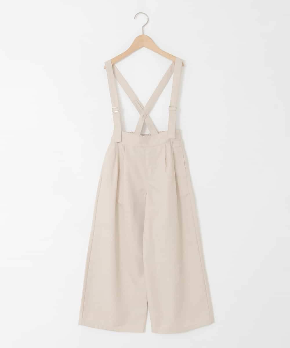 KJLGD01044 a.v.v KIDS(アー・ヴェ・ヴェ) [120-160]【接触冷感】麻調サス付きワイドパンツ ベージュ