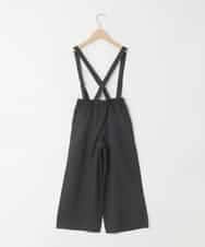 KJLGD01044 a.v.v KIDS(アー・ヴェ・ヴェ) [120-160]【接触冷感】麻調サス付きワイドパンツ ブラック