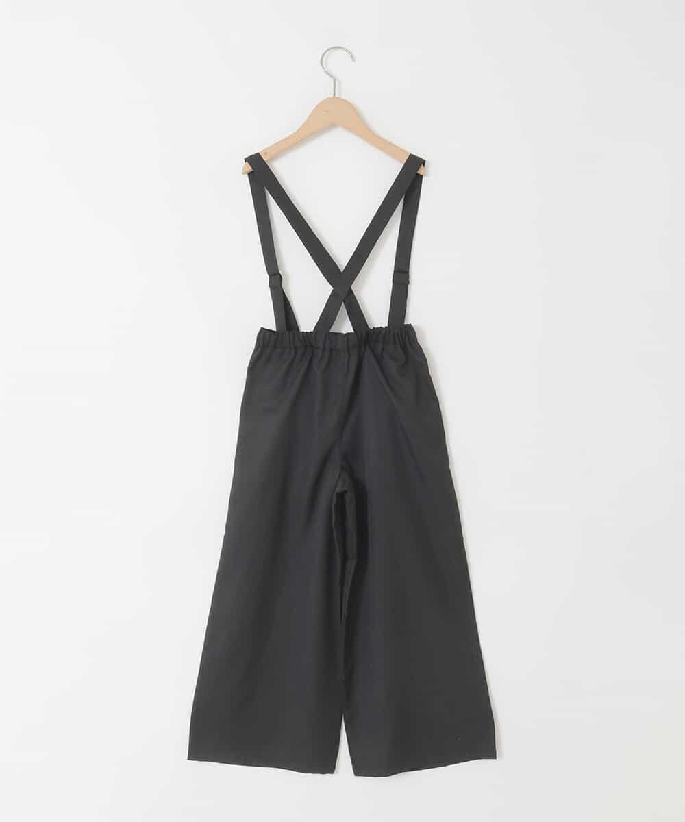 KJLGD01044 a.v.v KIDS(アー・ヴェ・ヴェ) [120-160]【接触冷感】麻調サス付きワイドパンツ ブラック