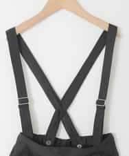 KJLGD01044 a.v.v KIDS(アー・ヴェ・ヴェ) [120-160]【接触冷感】麻調サス付きワイドパンツ ブラック