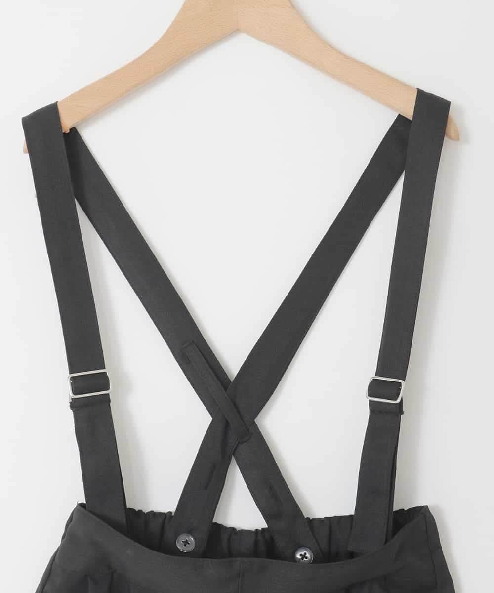 KJLGD01044 a.v.v KIDS(アー・ヴェ・ヴェ) [120-160]【接触冷感】麻調サス付きワイドパンツ ブラック