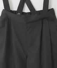 KJLGD01044 a.v.v KIDS(アー・ヴェ・ヴェ) [120-160]【接触冷感】麻調サス付きワイドパンツ ブラック