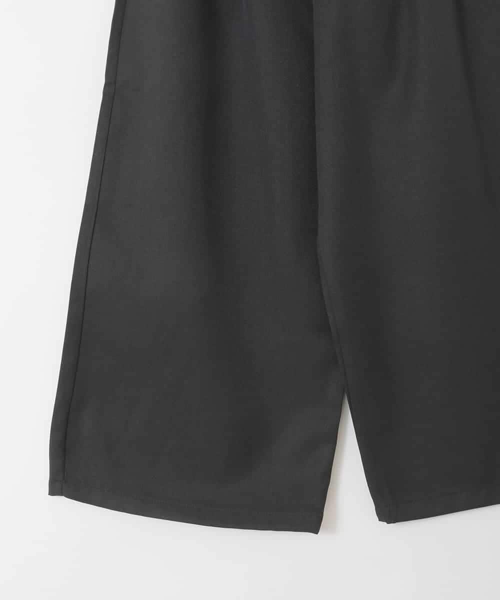 KJLGD01044 a.v.v KIDS(アー・ヴェ・ヴェ) [120-160]【接触冷感】麻調サス付きワイドパンツ ブラック