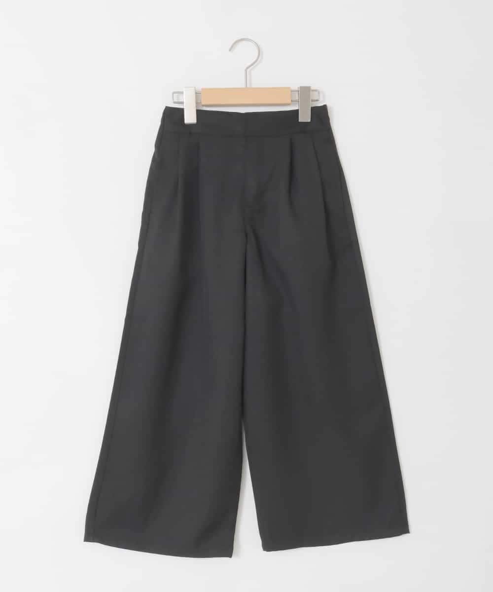 KJLGD01044 a.v.v KIDS(アー・ヴェ・ヴェ) [120-160]【接触冷感】麻調サス付きワイドパンツ ブラック