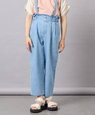 KJLGD02039 a.v.v KIDS(アー・ヴェ・ヴェ) [120-160]サス付きテーパードパンツ ライトブルー