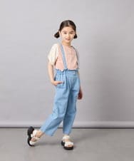 KJLGD02039 a.v.v KIDS(アー・ヴェ・ヴェ) [120-160]サス付きテーパードパンツ ライトブルー